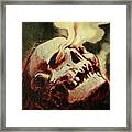 Smoking Skull Framed Print