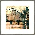 Amsterdam. Winter Evening In Warm Colors. Framed Print