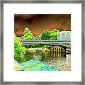 An Edited Picture Of A Pleasure Boat Moored On The River Ouse York Uk Framed Print
