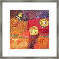 Ancient Wisdom Mixed Media Abstract Painting Framed Print