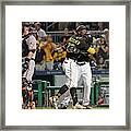 Andrew Mccutchen And Starling Marte Framed Print