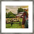 Animal - Sheep - The Sheep Farmer Framed Print