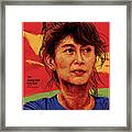 Anna San Suu Kyi, 1990 Framed Print