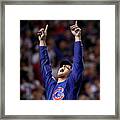 Anthony Rizzo And Miguel Montero Framed Print