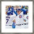 Anthony Rizzo And Rene Rivera Framed Print