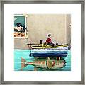 Anyfin Is Possible - Fisherman Toy Boat And Mermaid Still Life Painting Framed Print