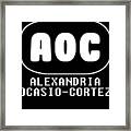 Aoc Alexandria Ocasio Cortez Framed Print