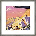 Apres Ski Retro Poster Art Framed Print