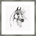 Arabian Horse Drawing 9 Framed Print