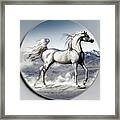 Arabian Horse Overlook - Silver Framed Print
