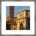Arch Of Titus At Sunset In Rome Framed Print