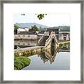 Arched Stone Bridge In Hong Village Framed Print