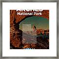 Arches National Park In Utah Travel Poster Series Of National Parks Number 02 Framed Print