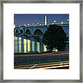 Arlington Memorial Bridge At Dusk - Washington, D.c. Framed Print