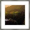 Arouce Castle At Sunset In Lousa Framed Print