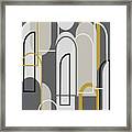 Art Deco Arch Window Pattern 3500x3500 Seamless Repeat Framed Print