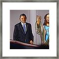 Art - Jesus Counsels Obama Framed Print