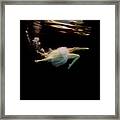Artist Magically Floating With Her Flute 10 Framed Print