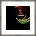 Artist Magically Floating With Her Flute 55 Framed Print