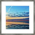 As The Sun Goes Down On The Water Framed Print