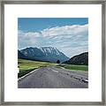 Asphalt Road In Schladming Framed Print