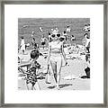 At The Beach Framed Print