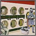 At The Laundromat With Boba Fett Framed Canvas Print