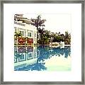 At The Pool Reflections Framed Print