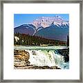 Athabasca Falls At Jasper Park Framed Print