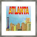 Atlanta Postcard Framed Print