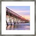 Atlantic Beach Fishing Pier At Sunset Framed Print