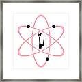 Atom Cat In Pink Transparent Background Framed Print