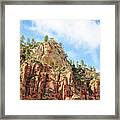 Atop The Canyon Wall Framed Print