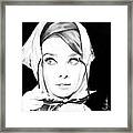 Audrey Hepburn 3 Black/white Framed Print