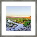 August 2019 San Juan River Bend Sunrise Framed Print