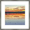 August 2020 Bosque Del Apache Sunrise Panorama Framed Print