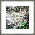 Autograph Rock In Oklahoma Panhandle Framed Print