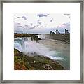 Autumn Colors At The Falls Framed Print