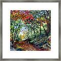 Autumn Forest Path Framed Print