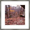Autumn In Hoosier National Forest Cave Framed Print