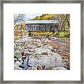 Autumn In Vermont At Moxley Covered Bridge 2 Framed Print