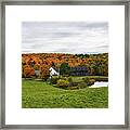 Autumn In Vermont In The Woodstock Countryside  8 Framed Print