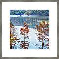Autumn Lake Reflections Framed Print