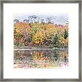 Autumn Swan Lake Framed Print