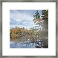 Autumn's Morning Fog Framed Print