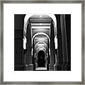 B/w Archway Framed Print