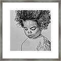 Baby Afro Blue Framed Print