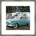Baby Blue And The Airstream Framed Print