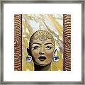 Bald Beauty In Visions Of Gold Framed Print