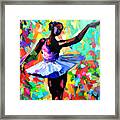 Ballerina Dancing On Stage, 04 Framed Print